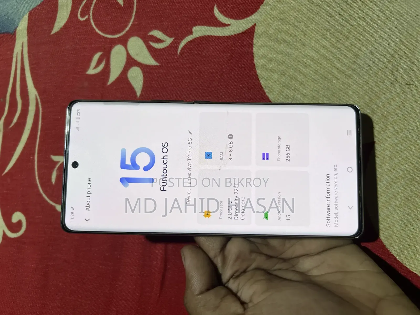 Vivo T2 (India) 128 GB White