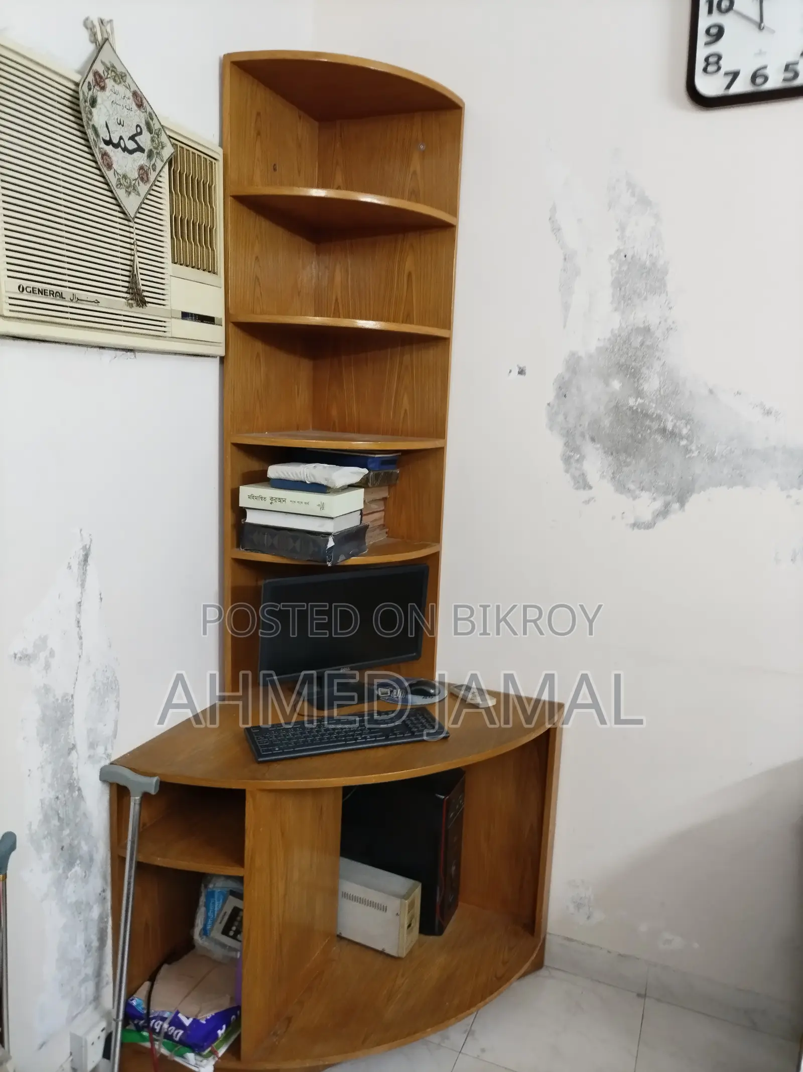 Table With Bookshelf