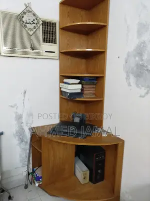 Table With Bookshelf