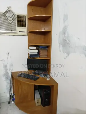 Table With Bookshelf