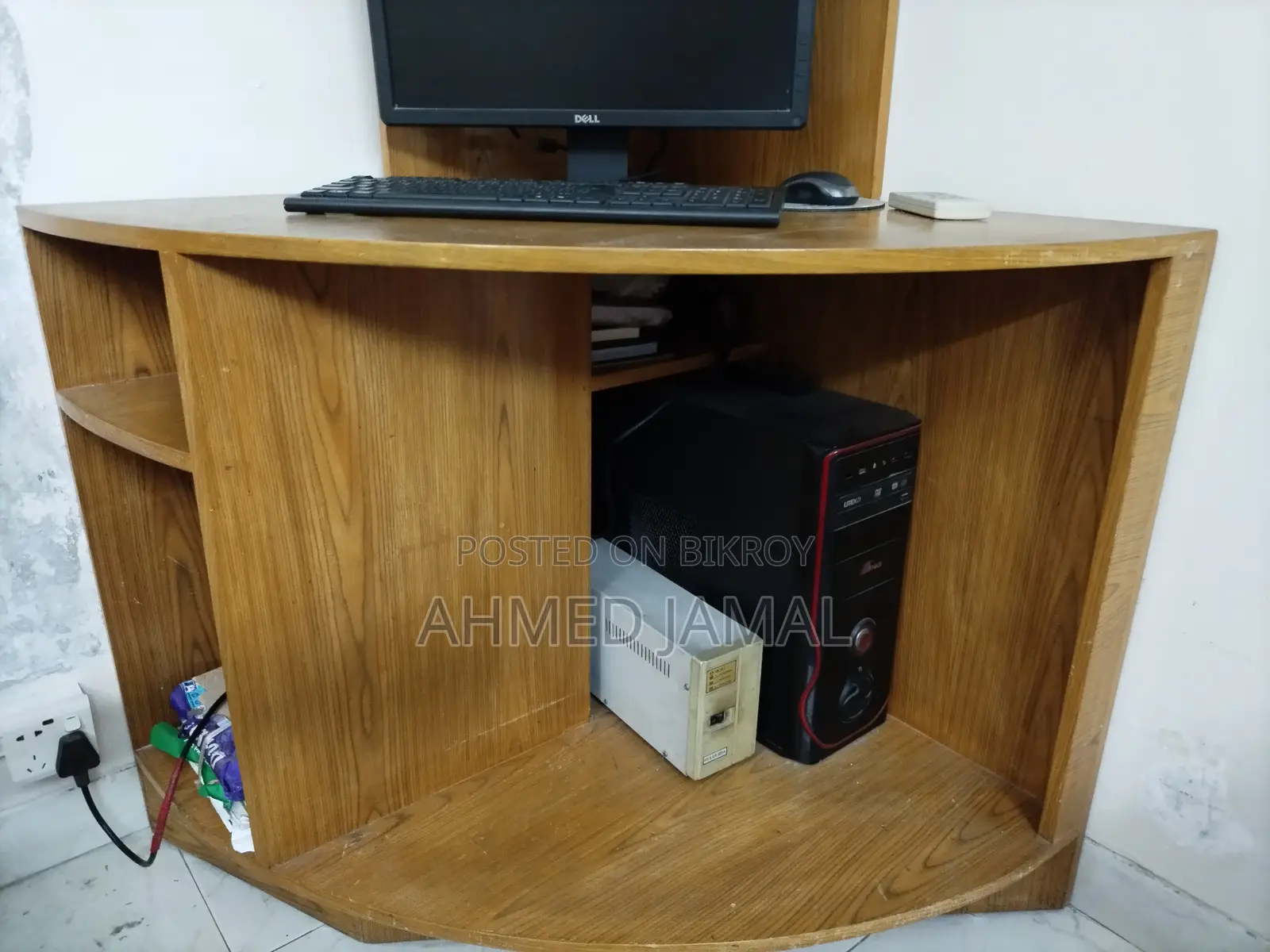 Table With Bookshelf