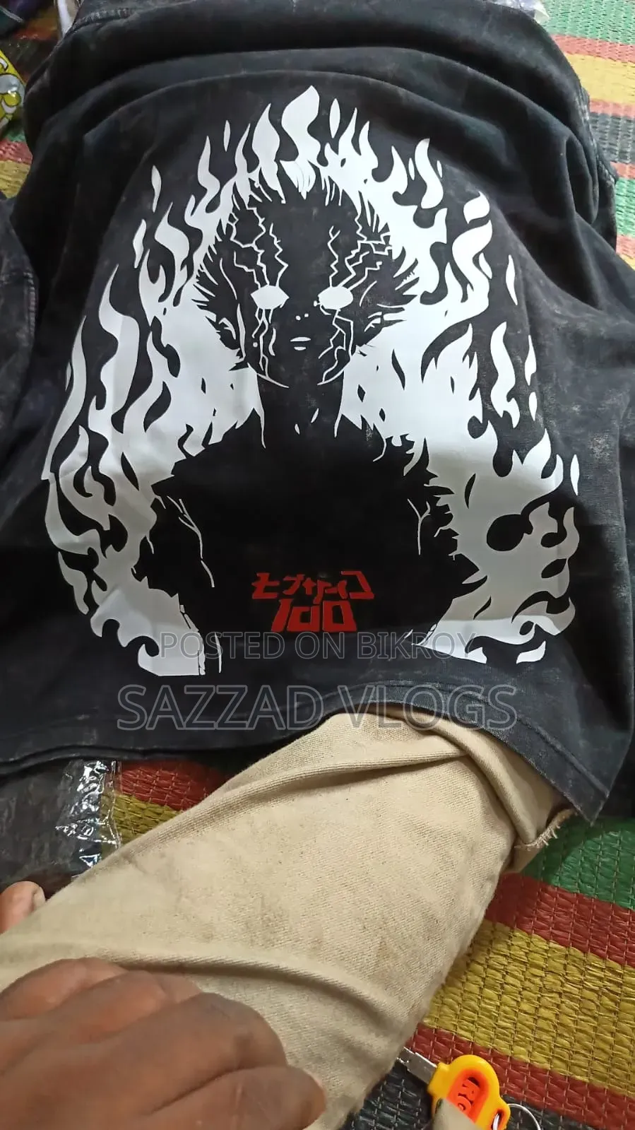 New Acid Wash Anime Printed Dropshoulder