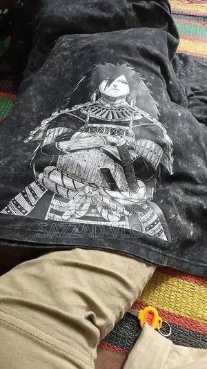 New Acid Wash Anime Printed Dropshoulder