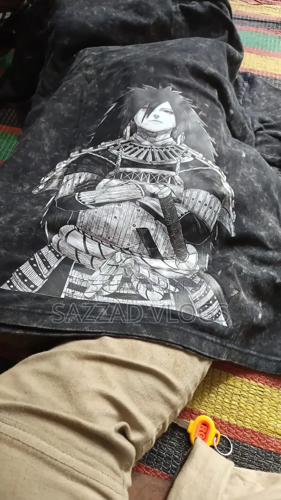 New Acid Wash Anime Printed Dropshoulder