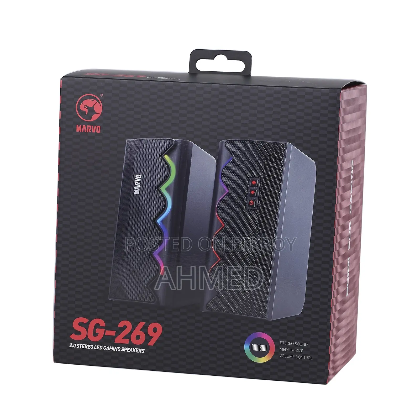 Marvo Sg-269 RGB 2:0 Bluetooth Black Gaming Speaker