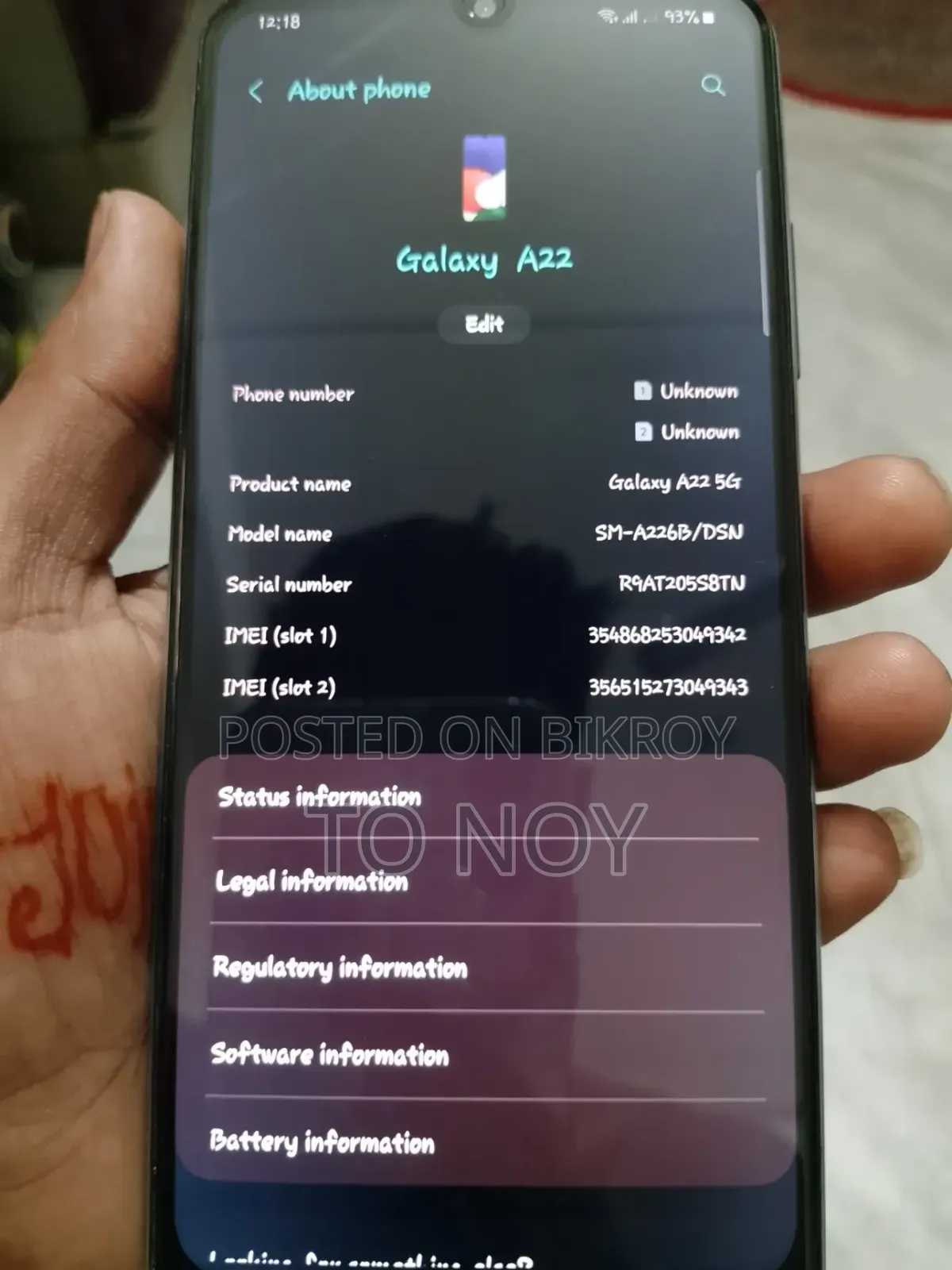 Samsung Galaxy A22 5G 64 GB Silver