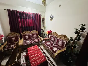 Shegun Wood Sofa Set