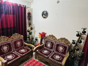 Shegun Wood Sofa Set