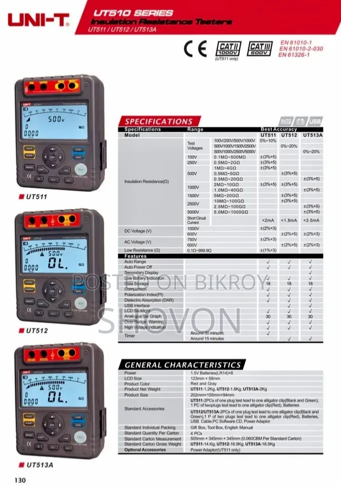 Uni-T UT513 High Voltage Insulation Tester