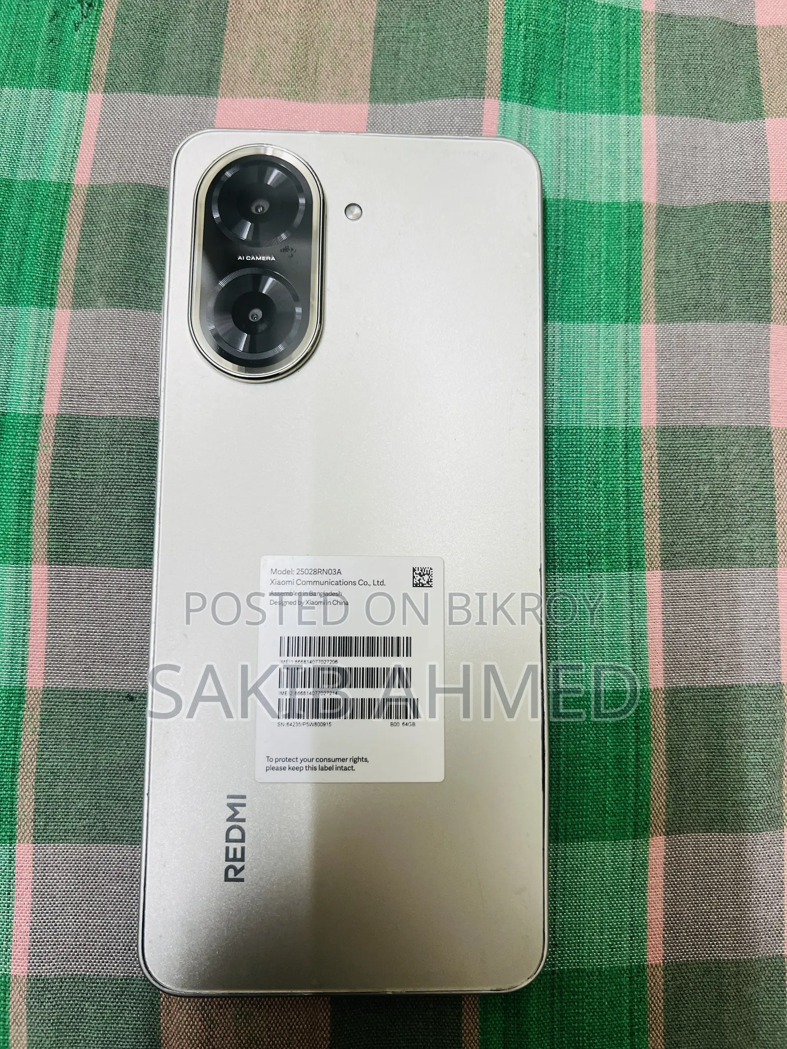Xiaomi Redmi A5 4G 64 GB Gold