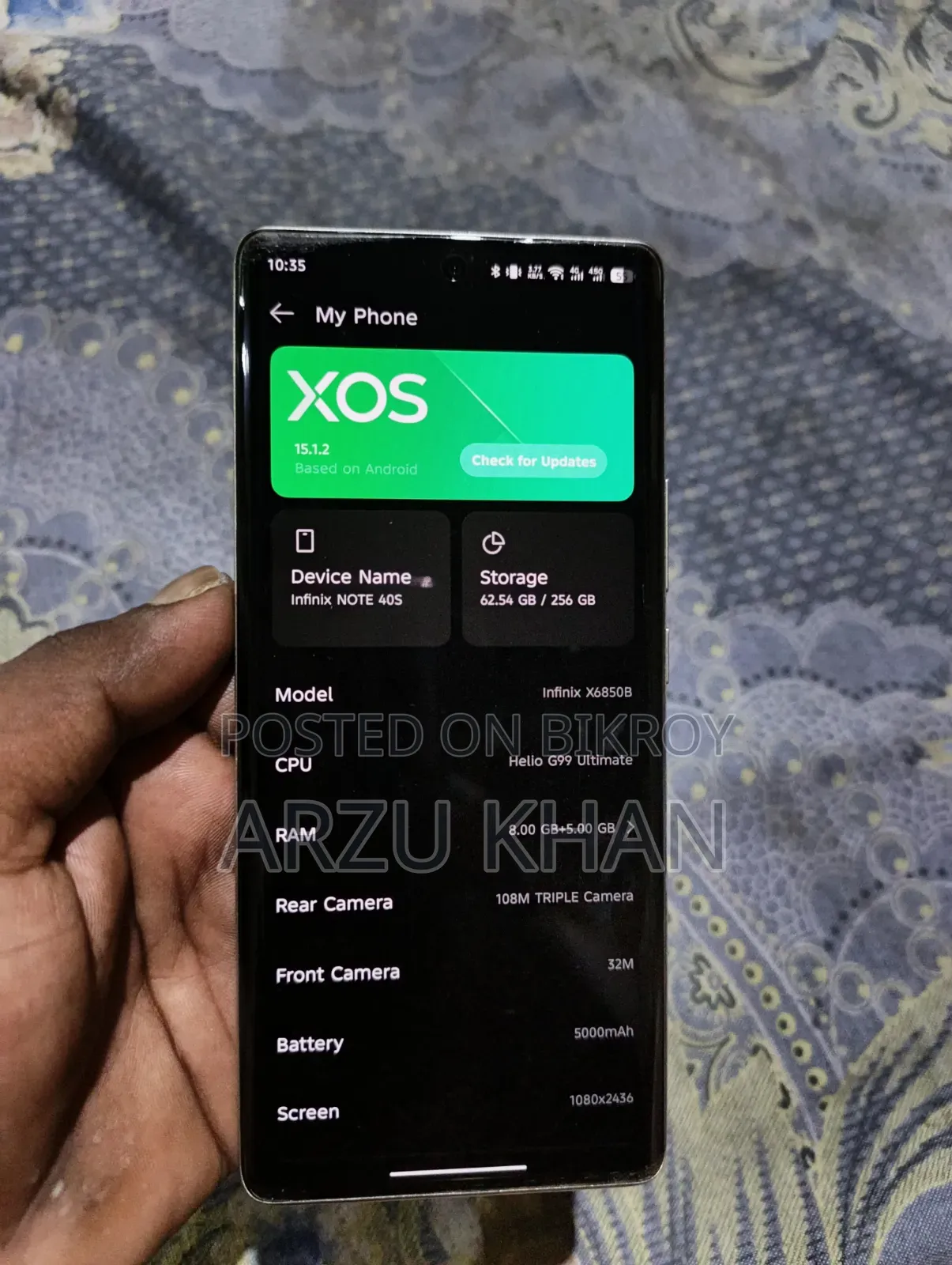 Infinix Note 40S 256 GB Green