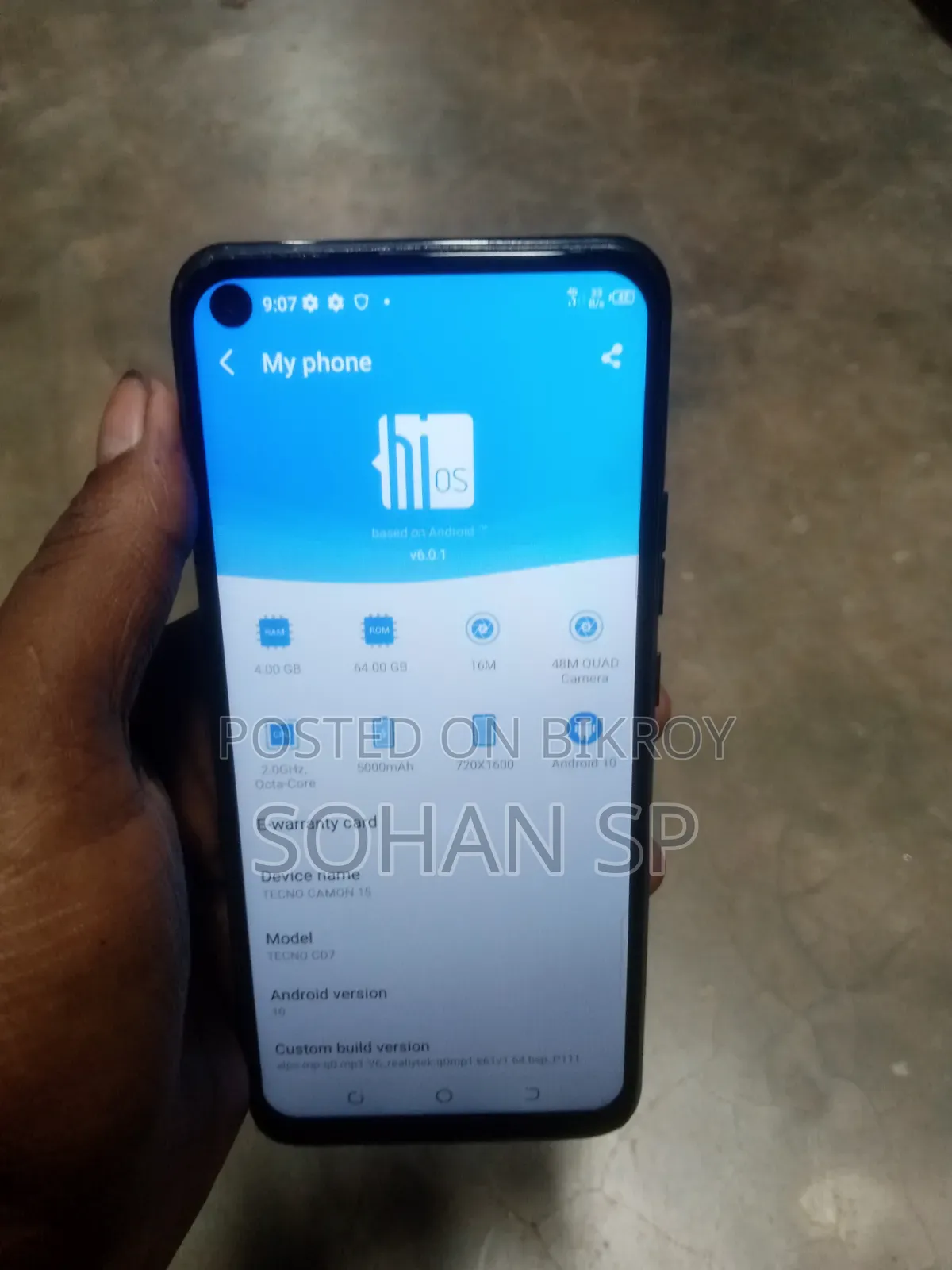Tecno Camon 15 64 GB Black