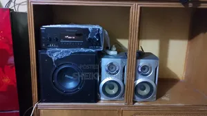 Sony Amplifier And Active Subwoofer And Two Speakers