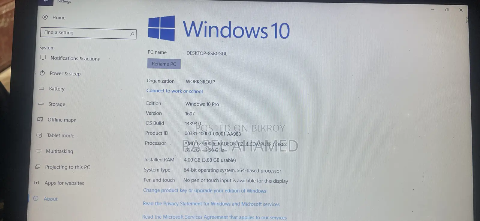 Laptop HP 14-Dq1025cl 4GB Intel Celeron HDD 512GB