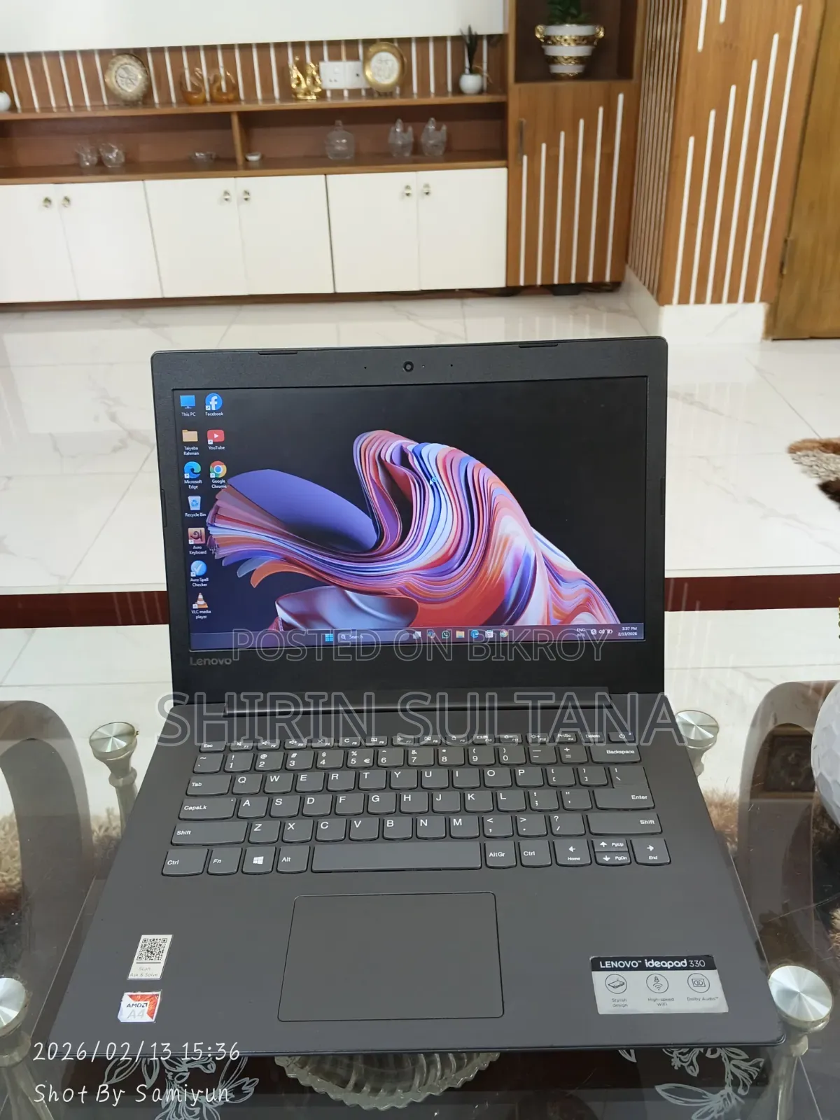 Laptop Lenovo IdeaPad 330 4GB AMD Ryzen 3 SSD 256GB