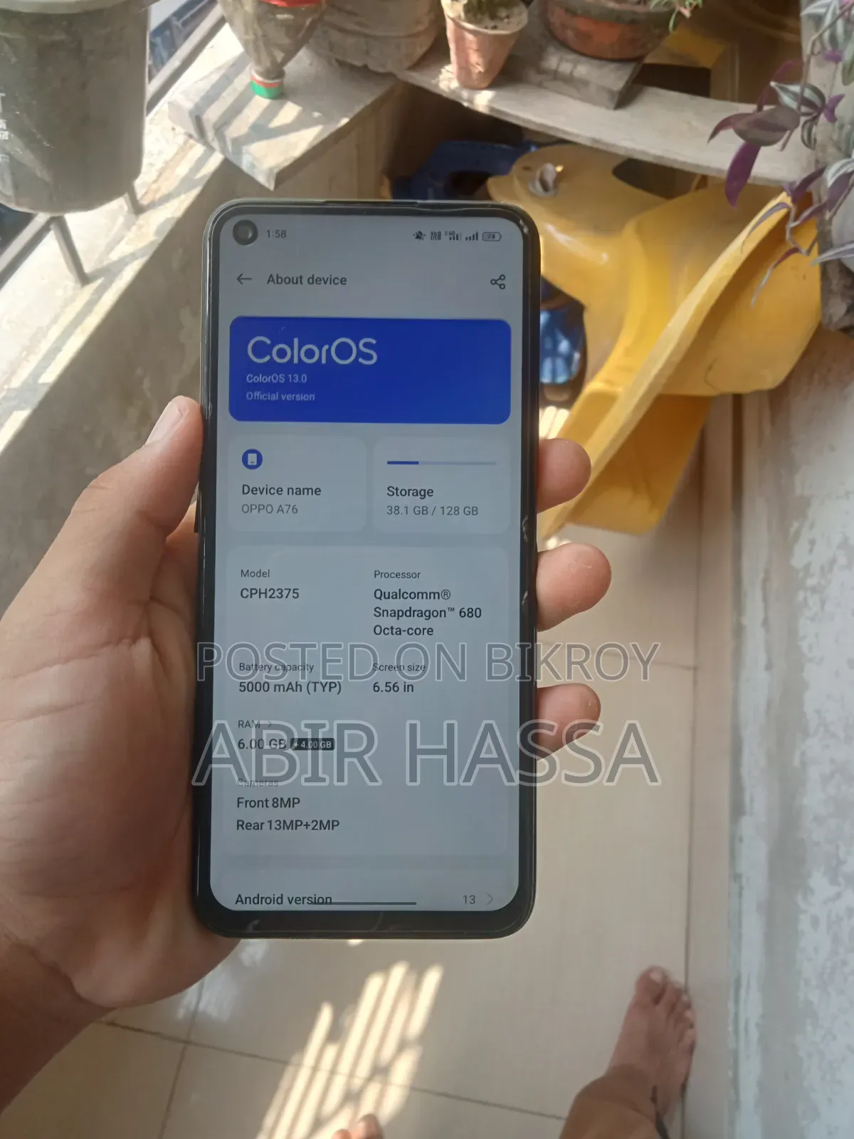 Oppo A76 128 GB Black