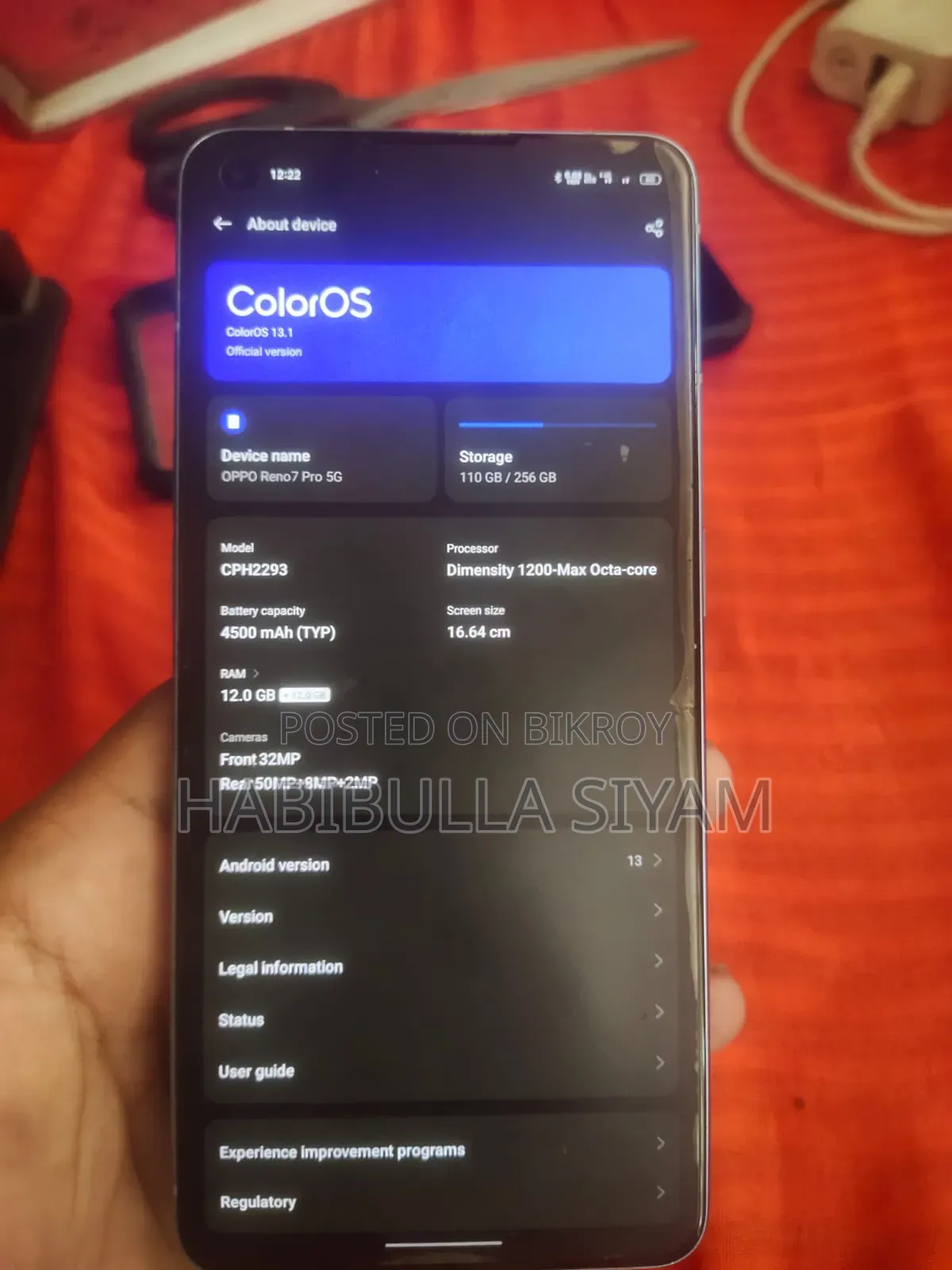 Oppo Reno7 5G 256 GB Blue