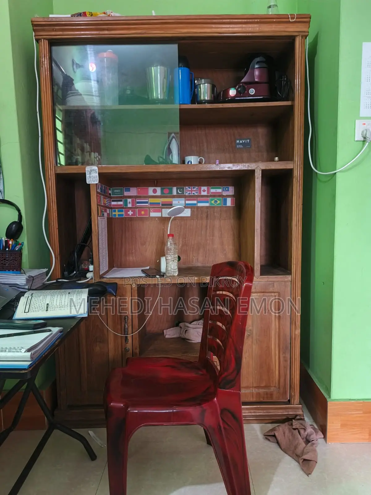 Teak Wood Bookshelf