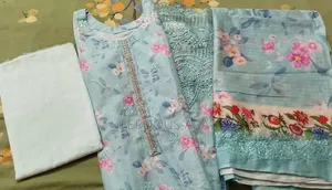 Three Piece With Karchupi Work