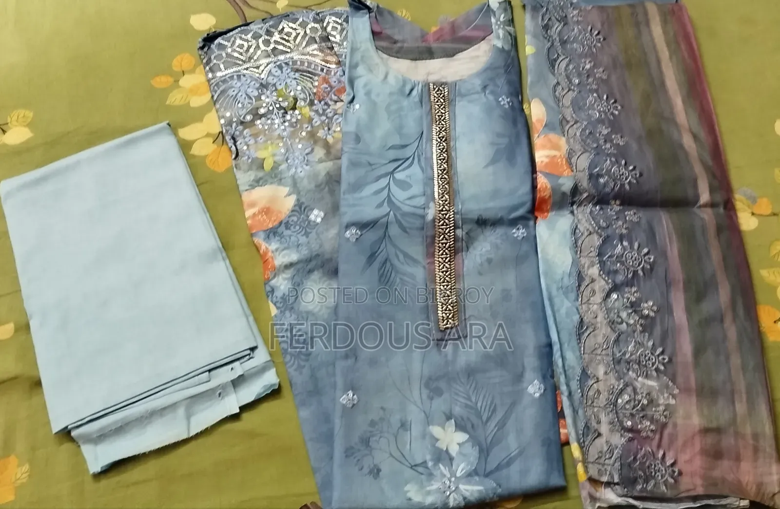 Three Piece With Karchupi Work