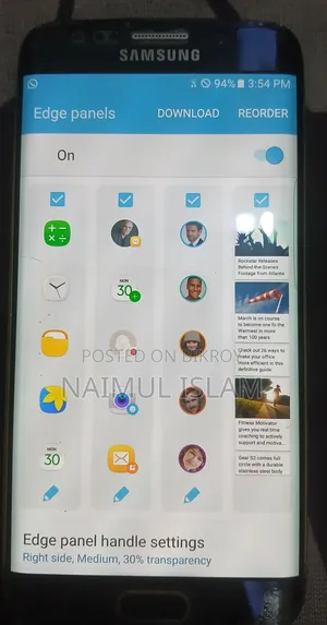 Samsung Galaxy S6 Edge Display