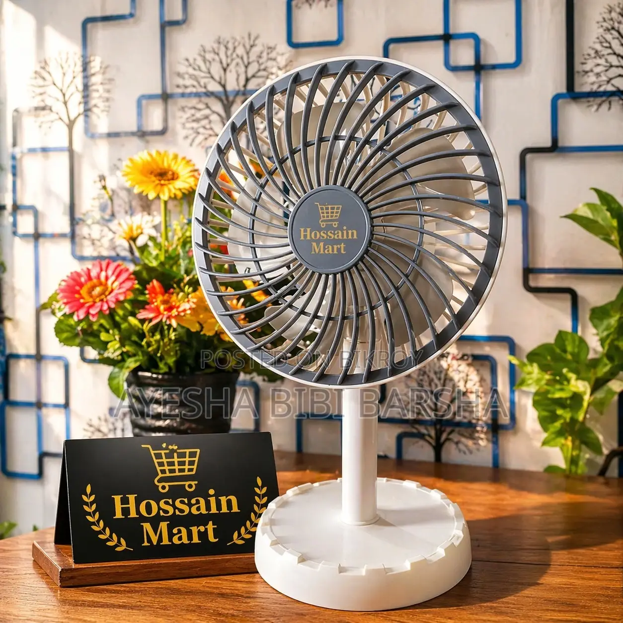 Joy Super Jy-2218 Professional Rechargeable Portable Mini Table Fan