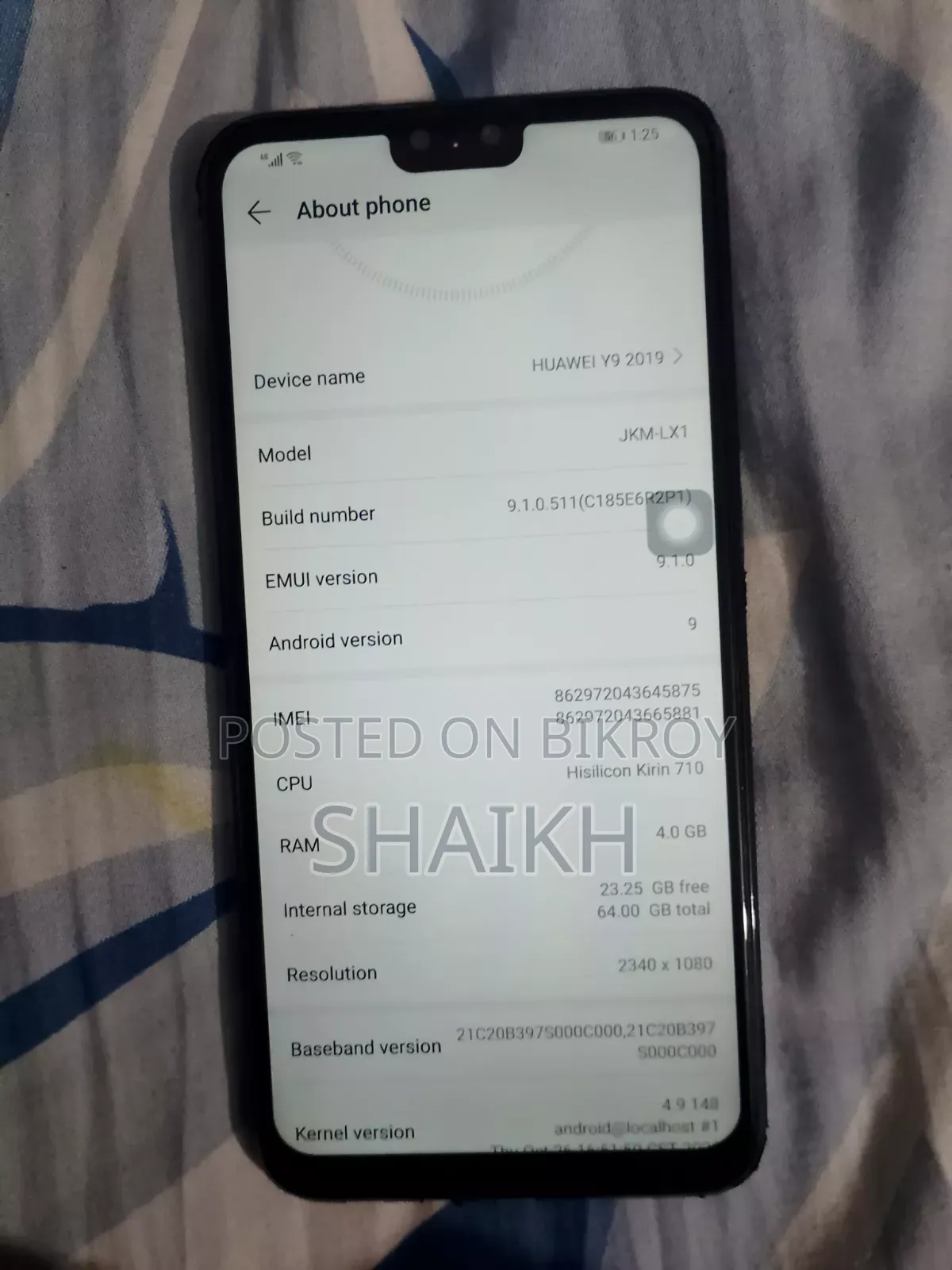 Huawei Y9 64 GB Blue