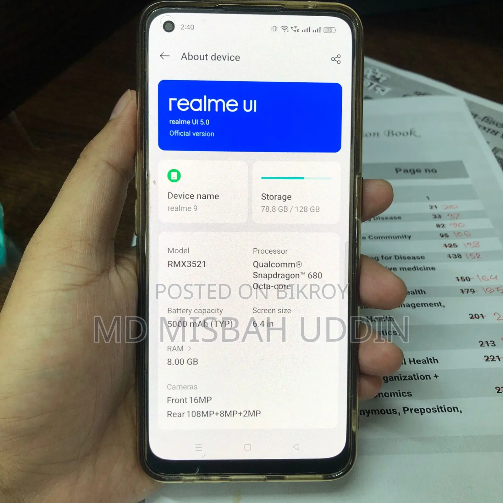 Realme 9 128 GB Orange