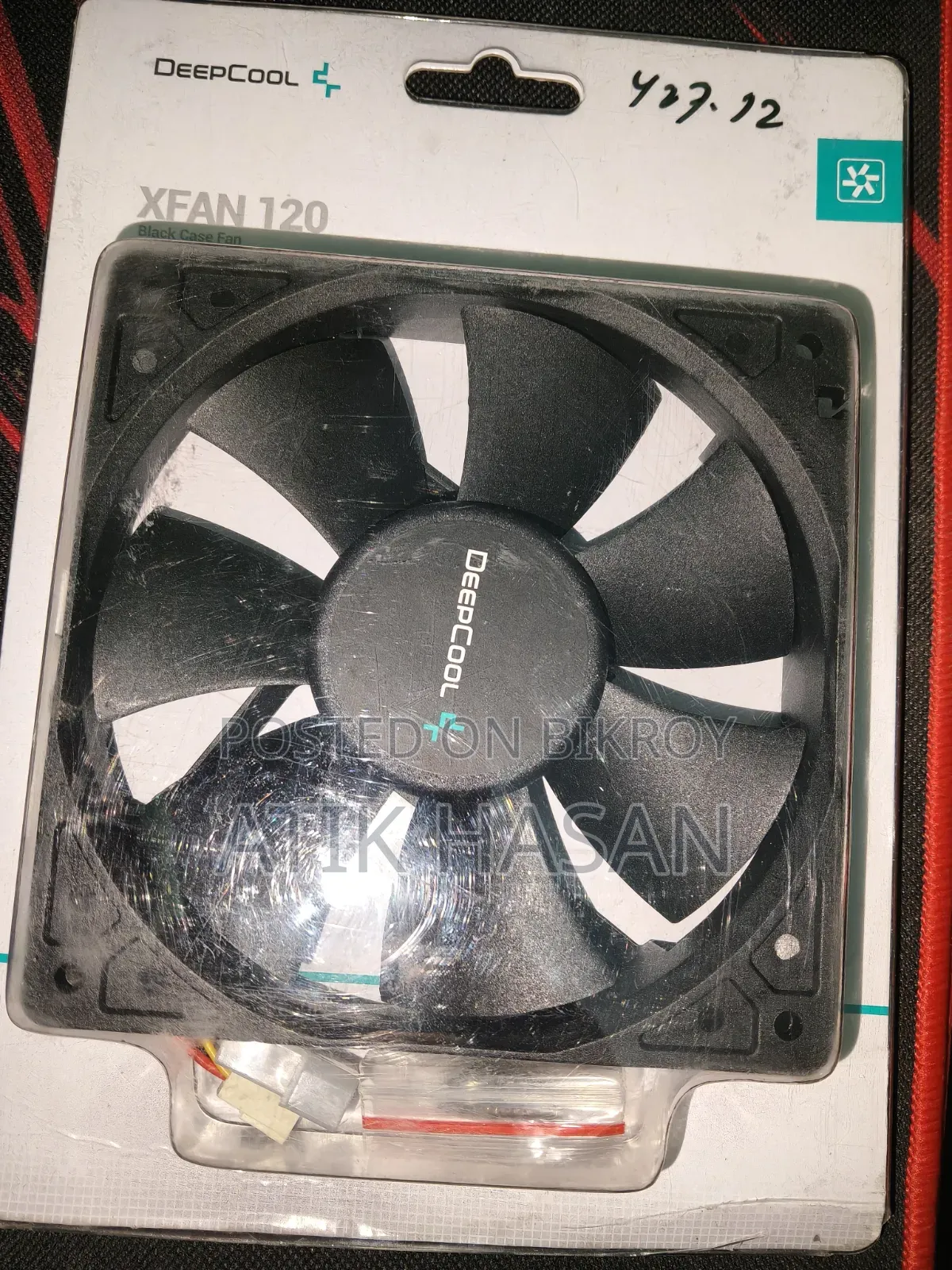 Deepcool Xfan 120 Black Casing Cooling Fan (Non RGB Single Fan)