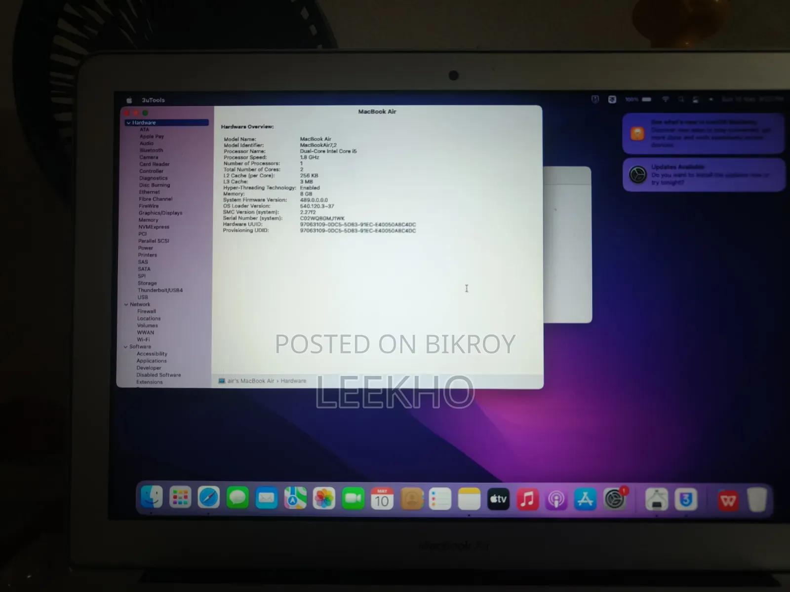 Laptop Apple MacBook Air 2017 8GB Intel Core I5 SSD 128GB