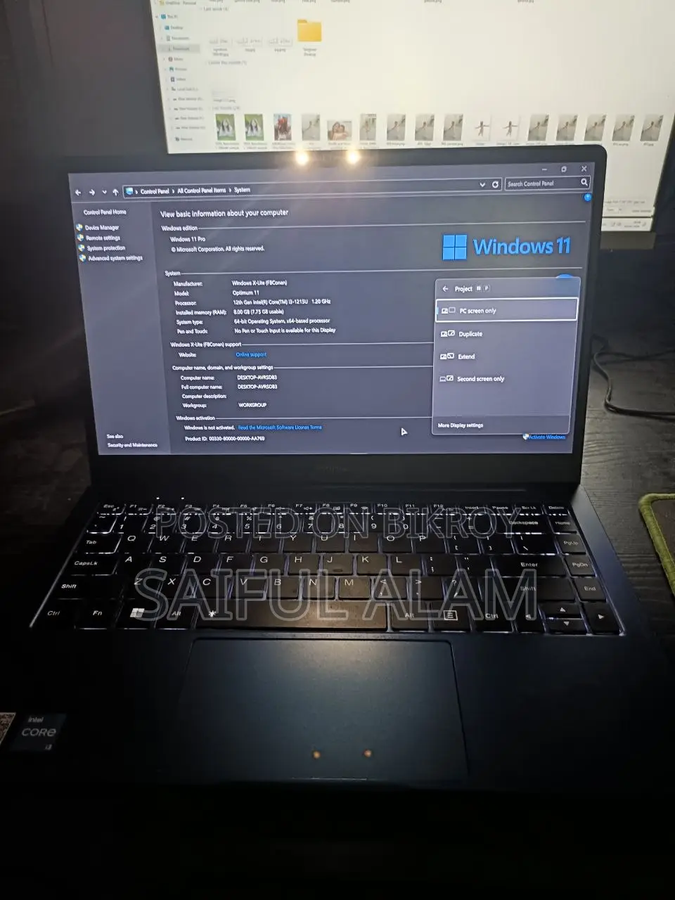 Laptop Infinix 8GB Intel Core I3 SSD 512GB