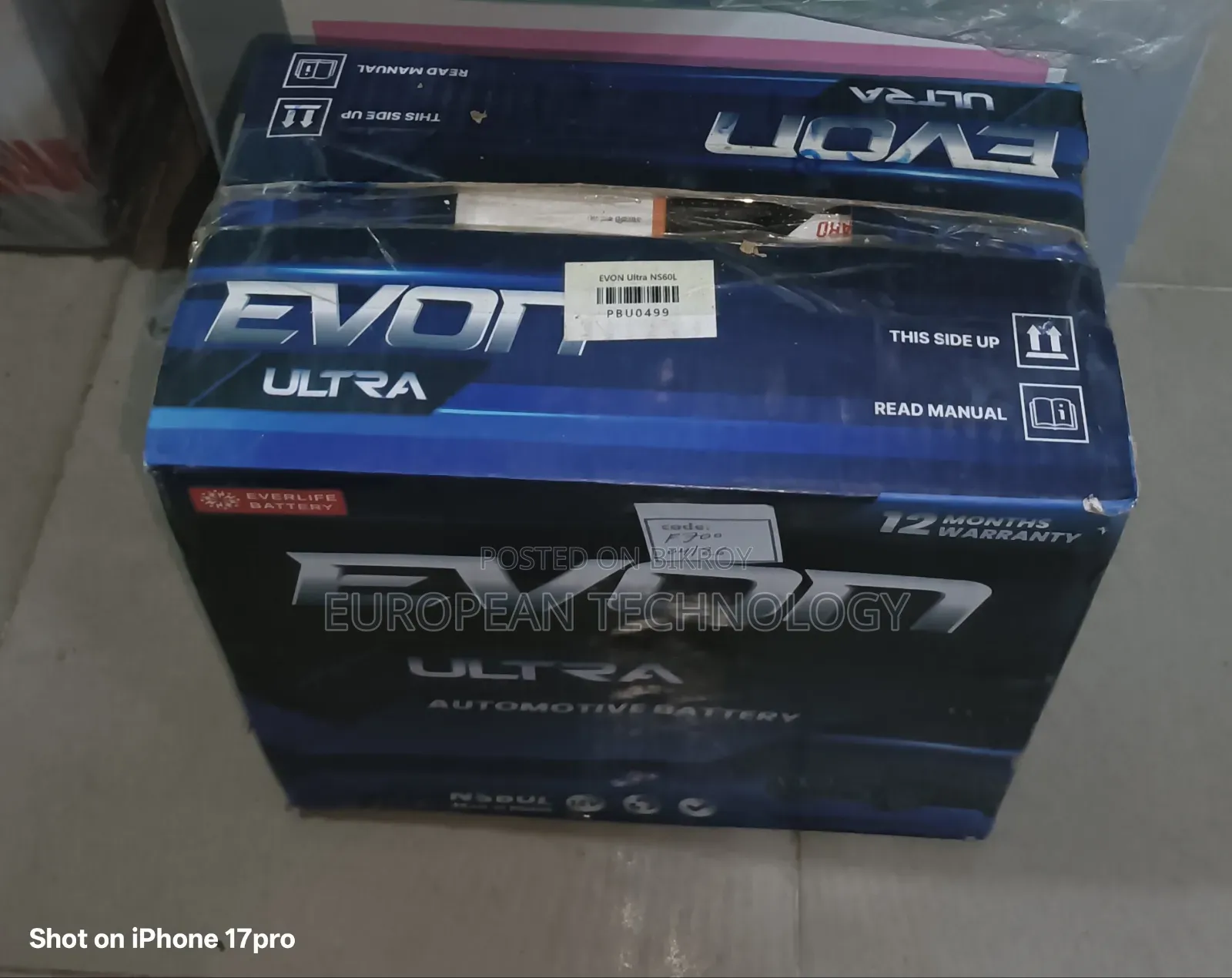 Evon 45ah Battery 12months Warranty