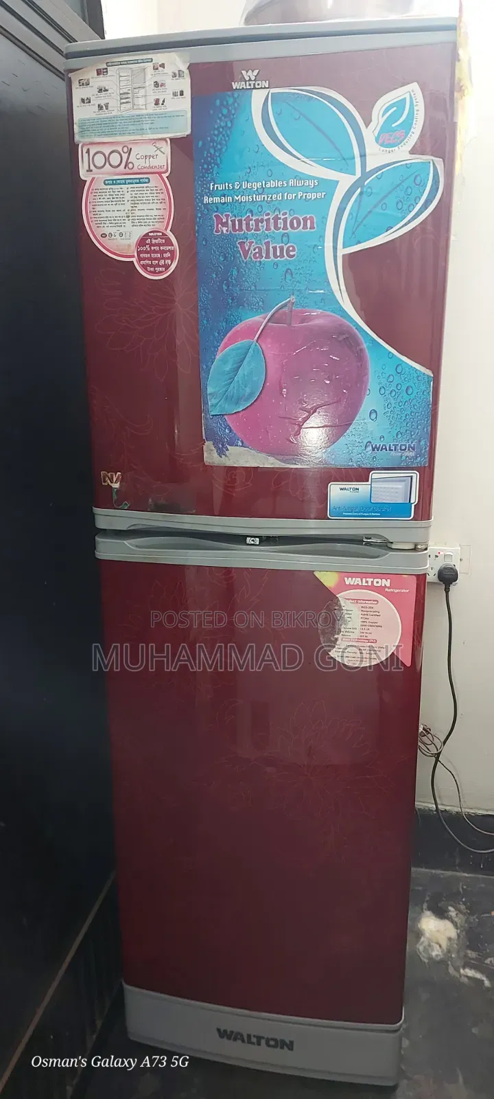 Walton Double Door Refrigerator For Sale