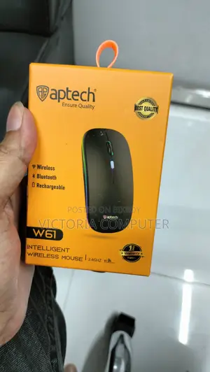 Aptech W61 ওয়্যারলেস রিচার্জেবল সাইলেন্ট RGB মাউস