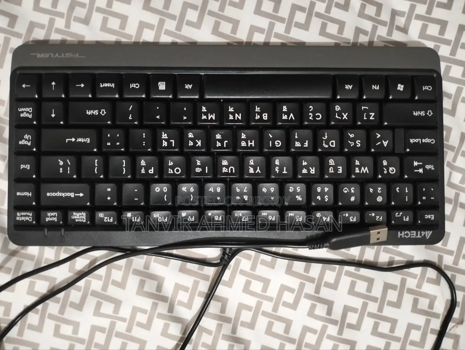 A4tech Fk11 Usb Mini Keyboard With Bangla Black