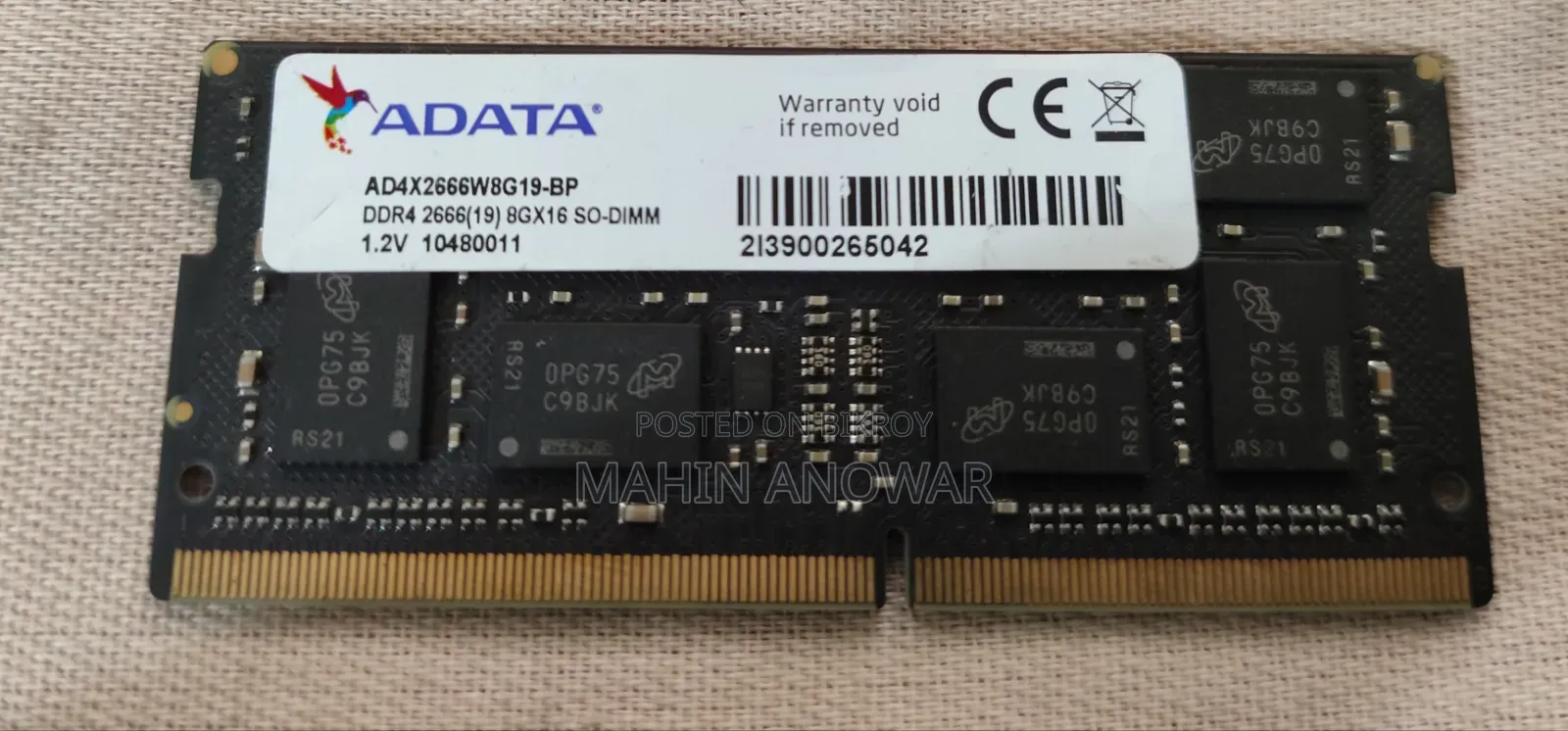Adata DDR4 8GB Laptop RAM