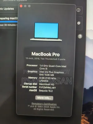 Laptop Apple MacBook Pro 2019 8GB Intel Core I5 SSD 128GB