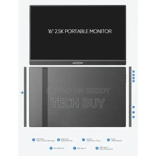 Arzopa Z1rc 16" 2. QHD Ips Portable Monitor