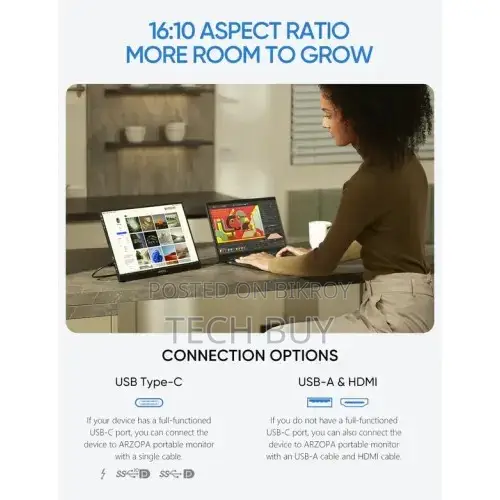 Arzopa Z1rc 16" 2. QHD Ips Portable Monitor