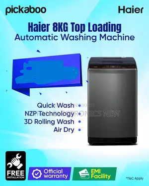 Haier 8 Kg Top Loading Washing Machine Fully Automatic