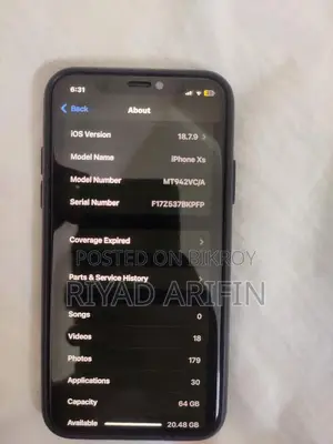 Apple iPhone XS 64 GB Black