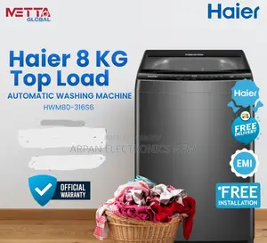 Haier 8 Kg Top Loading Washing Machine 10 Years Warranty