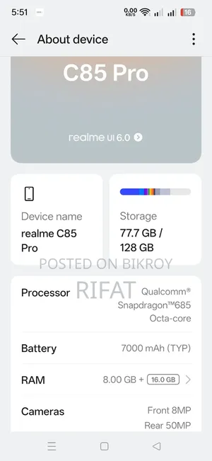 Realme C85 Pro 128 GB Black