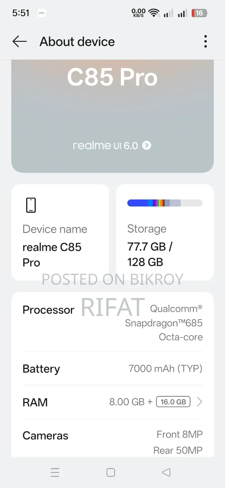 Realme C85 Pro 128 GB Black