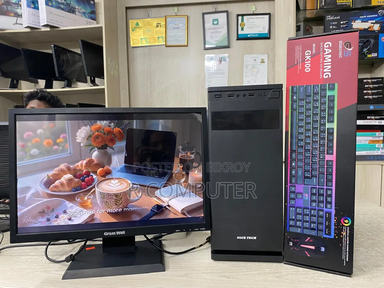 Desktop Computer 4GB Intel Core I3 HDD+SSD 500GB