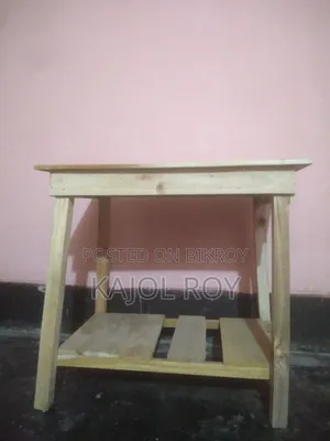 Bed, Mattress, Pillow, and Table