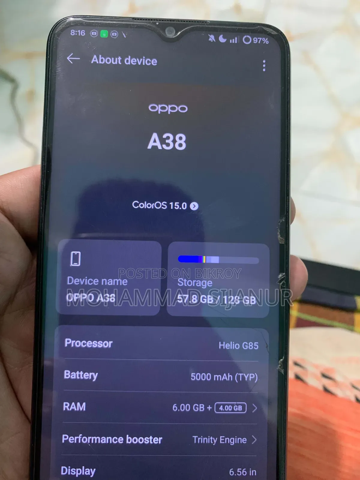 Oppo A38 128 GB Black