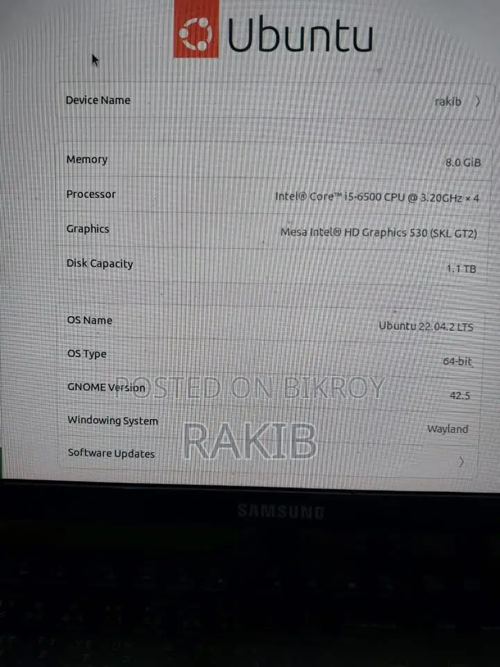 Desktop Computer Gigabyte GB-BSi3AL-6100 8GB Intel Core I5 HDD+SSD 1T
