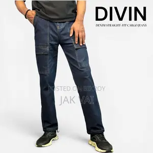 Denim Straight Fit Pant/ Cargo Pant