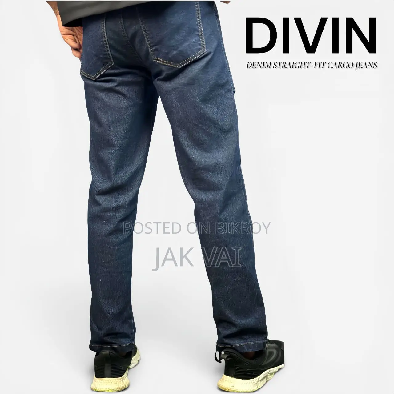 Denim Straight Fit Pant/ Cargo Pant